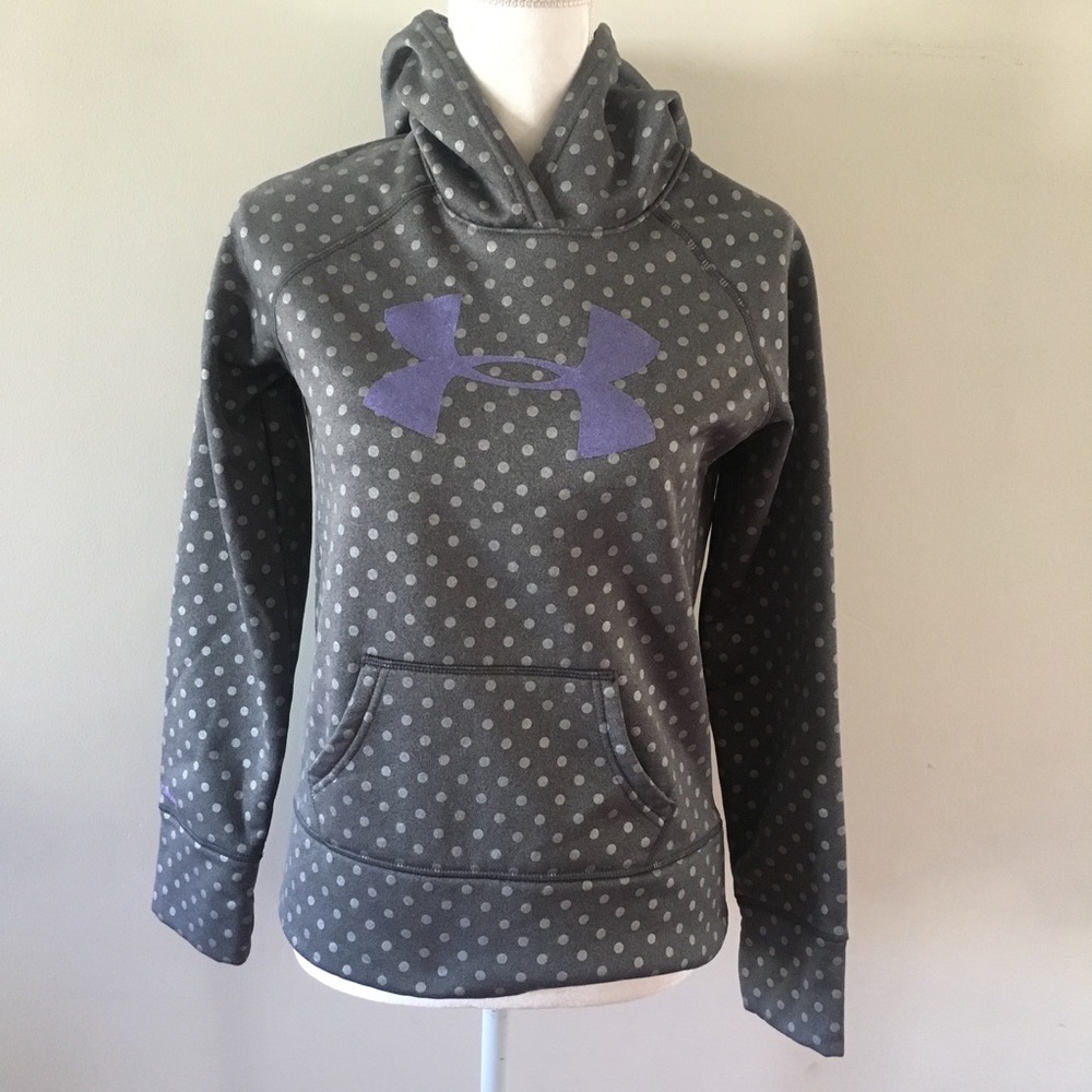 Under Amour Youth Purple & Gray Hoodie Sweatshirt